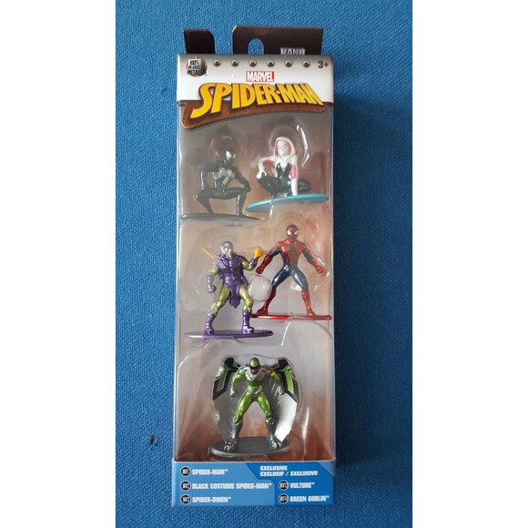 NANO MetalFigs Marvel Spider-Man. 5 Pack A* VULTURE, GREEN GOBLIN Exclusives - Picture 1 of 2